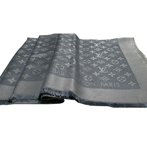 louis vuitton scarf black and grey|Louis Vuitton scarf on sale.